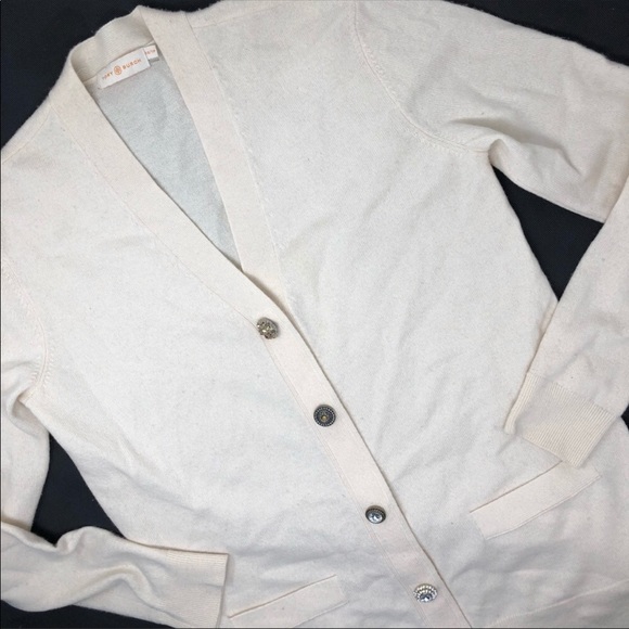 Tory Burch Sweaters - Tory Burch merino wool cream cardigan